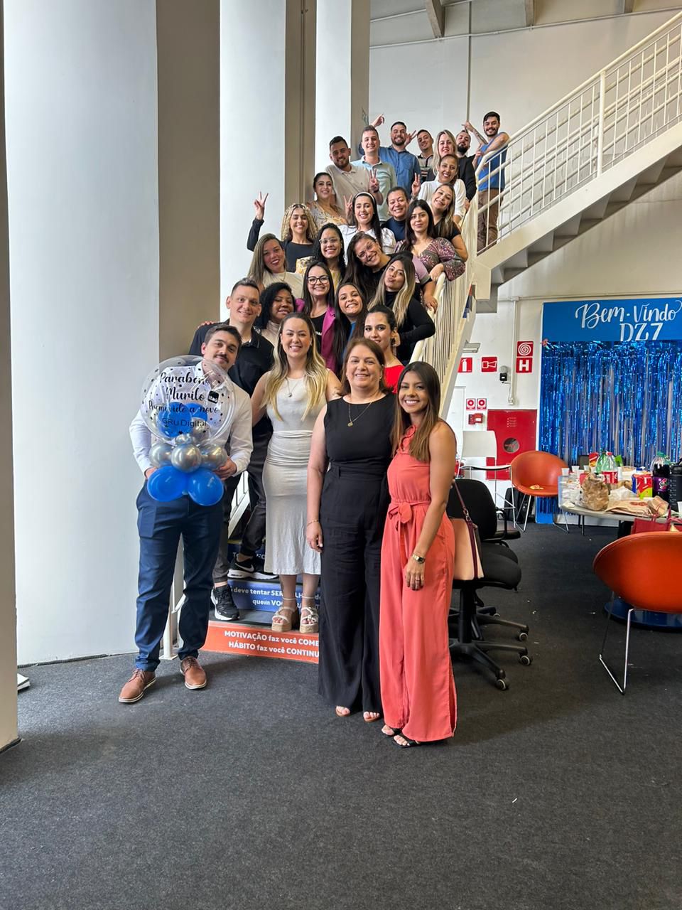 Celebração com a equipe